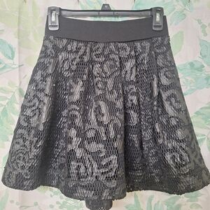 Express Black Lace Skater Skirt